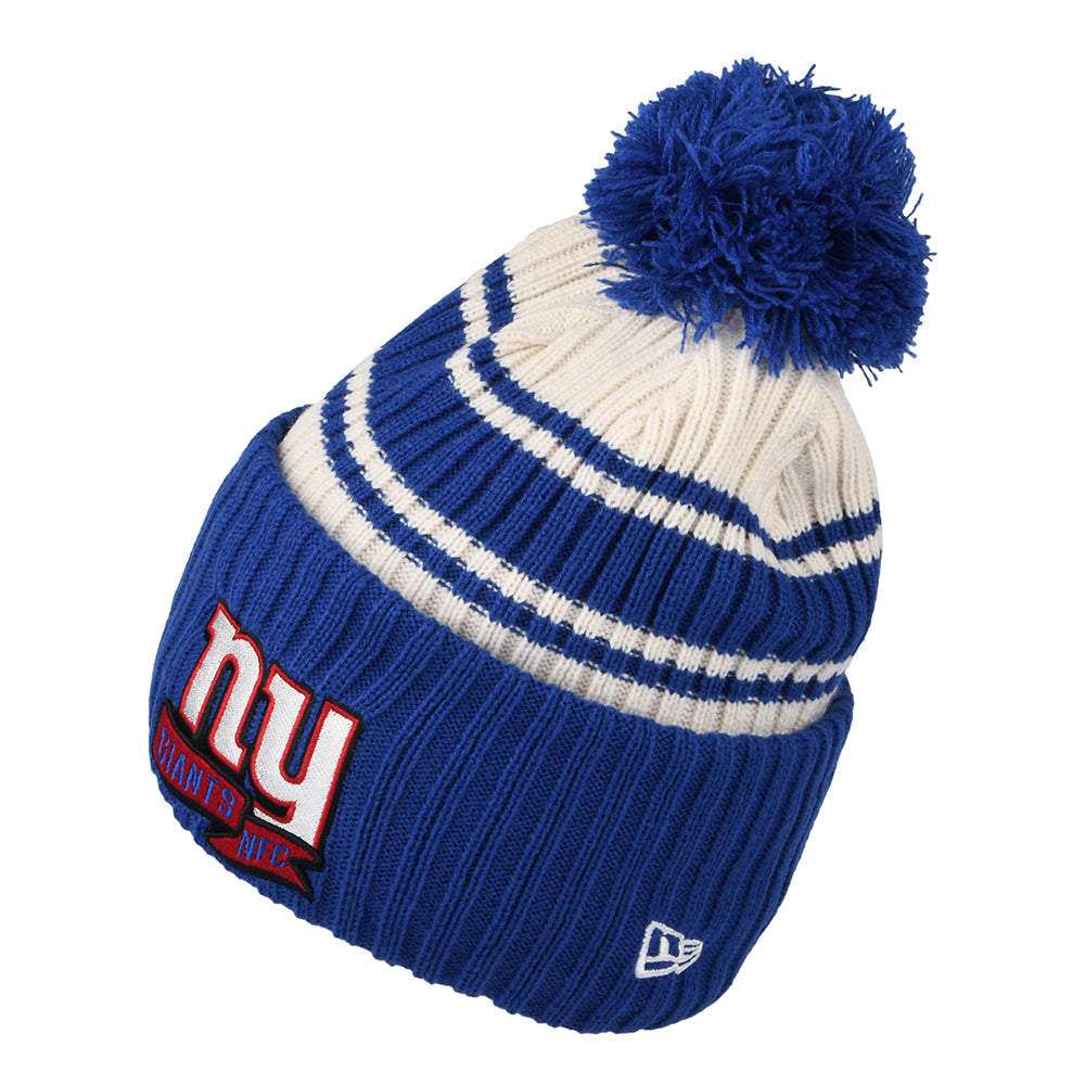 Gorro con pompón NFL Sideline Sport Knit New York Giants de New Era - Azul-Blanco