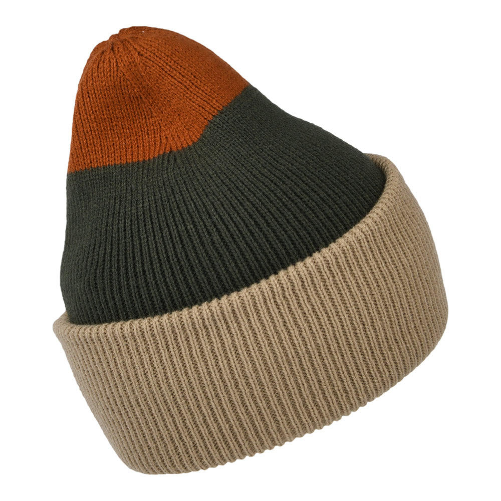 Gorro Beanie Semmoe con vuelta de Barts - Gris Topo-Verde Oliva-Rojo