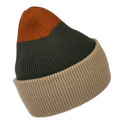 Gorro Beanie Semmoe con vuelta de Barts - Gris Topo-Verde Oliva-Rojo