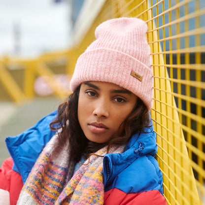 Gorro Beanie Witzia con vuelta de Barts - Rosa