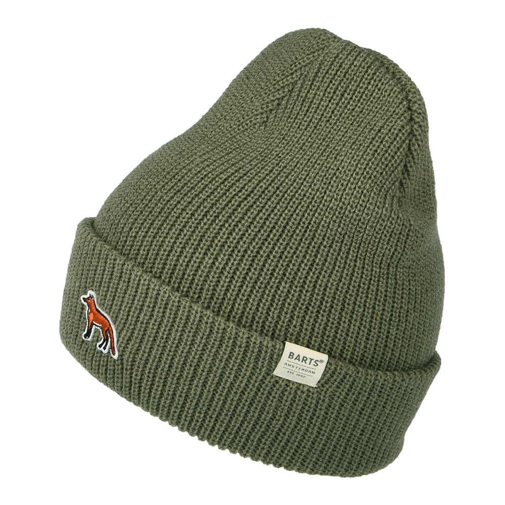 Gorro Beanie Portash con vuelta zorro de Barts - Verde Militar
