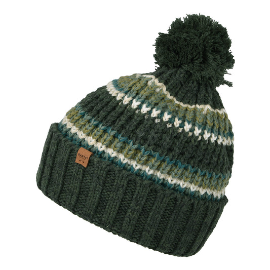 Gorro con pompón Goser reciclado con franjas de Barts - Verde Militar