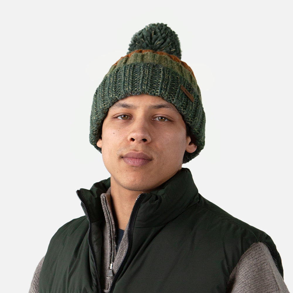 Gorro con pompón Wilhelm de Barts - Verde Militar-Multi
