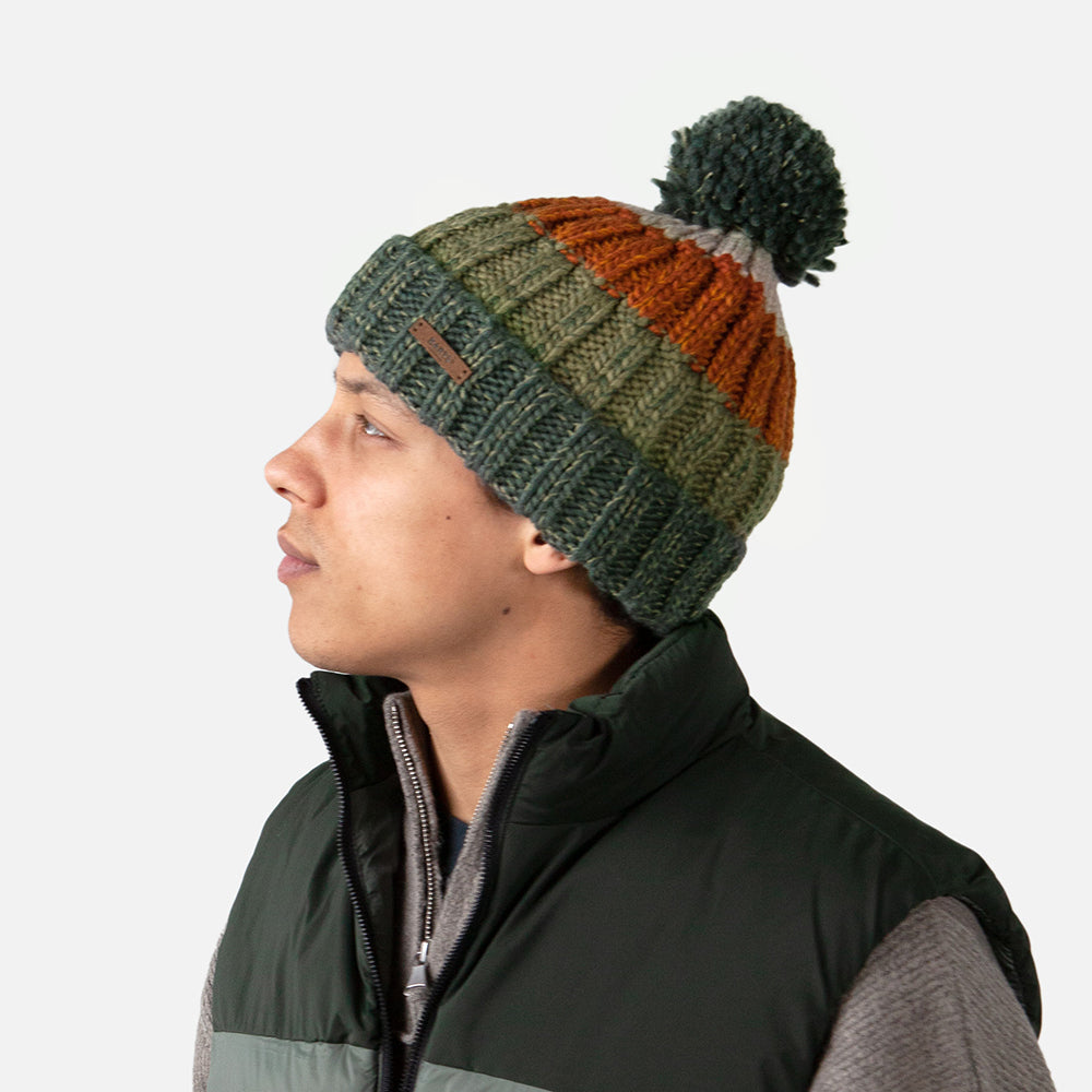 Gorro con pompón Wilhelm de Barts - Verde Militar-Multi