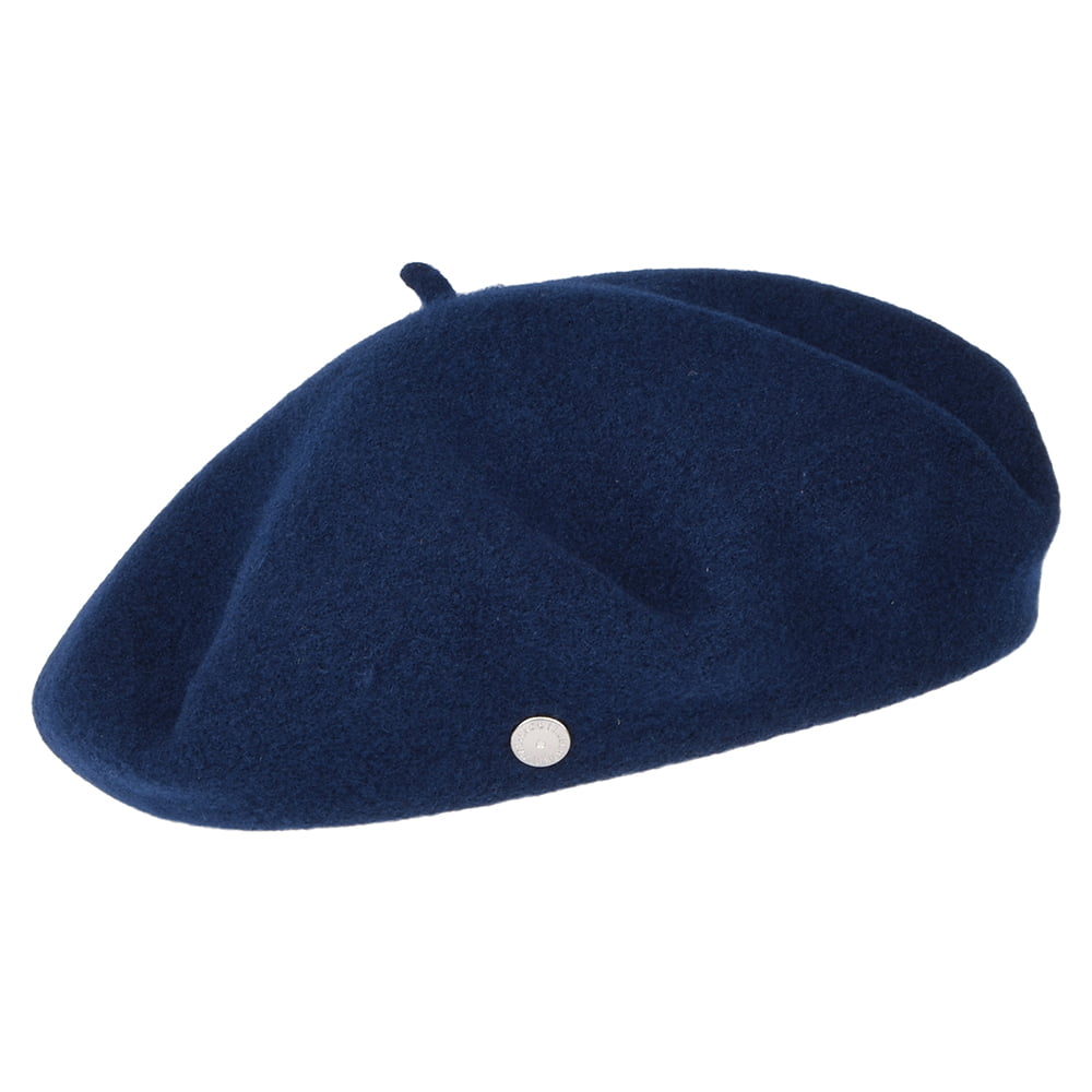 Boina niños Petit Basque de lana merino de Laulhère - Azul Marino