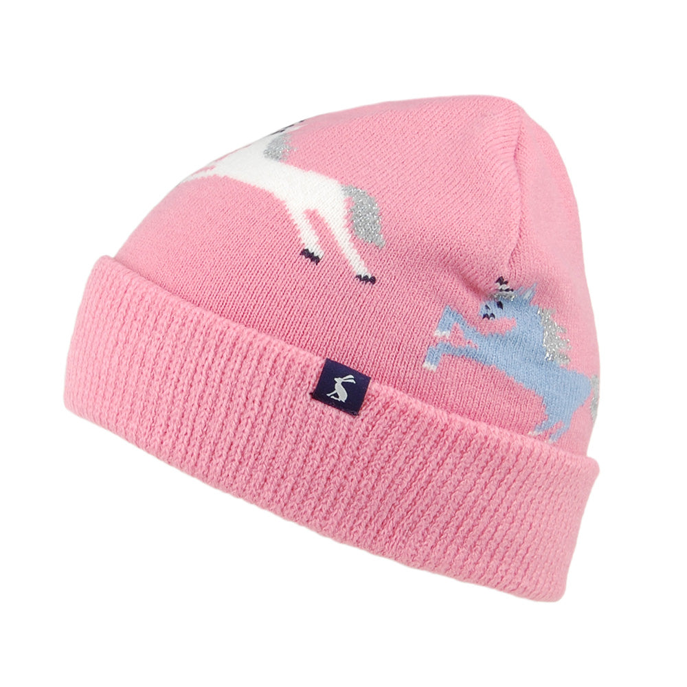 Gorro Beanie niñas Pink Unicorn de Joules - Rosa