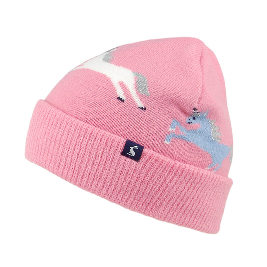 Gorro Beanie niñas Pink Unicorn de Joules - Rosa