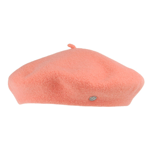 Boina niños Petit Basque de lana merino de Laulhère - Coral