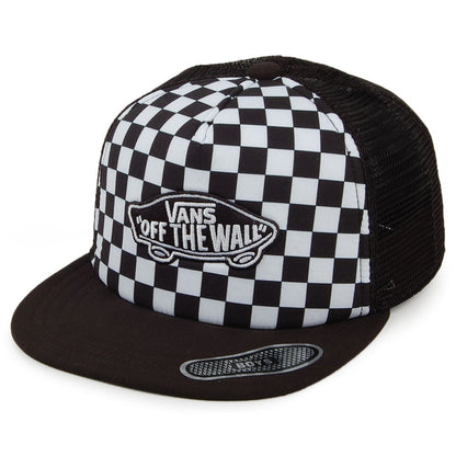 Gorra Trucker niños Checkerboard Classic Patch de Vans - Negro-Blanco