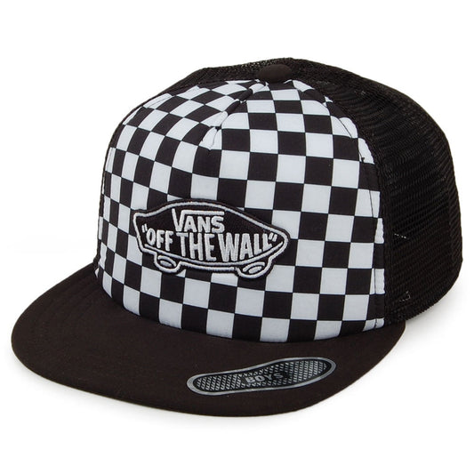 Gorra Trucker niños Checkerboard Classic Patch de Vans - Negro-Blanco