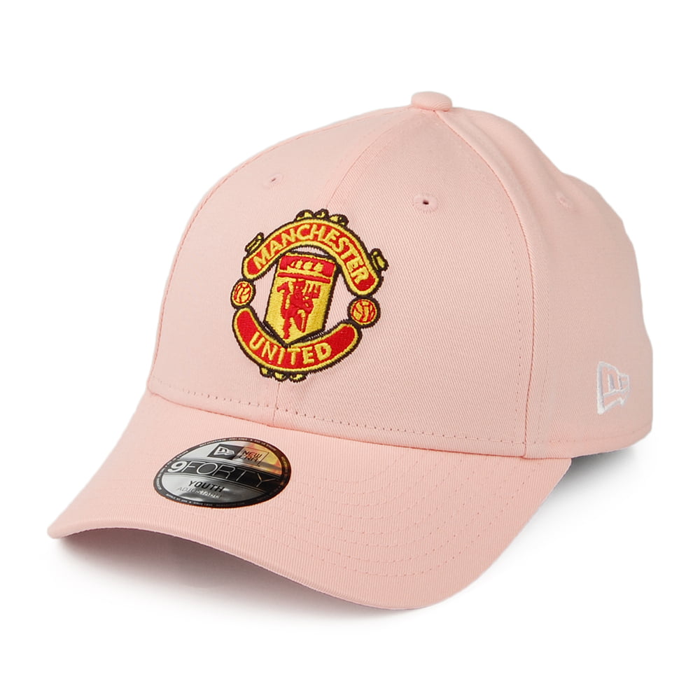 Gorra de béisbol niños 9FORTY Manchester United de algodón de New Era - Rosa