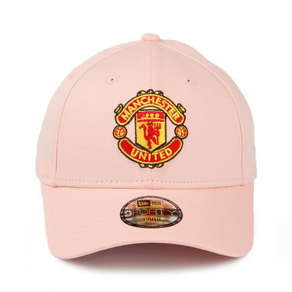 Gorra de béisbol niños 9FORTY Manchester United de algodón de New Era - Rosa