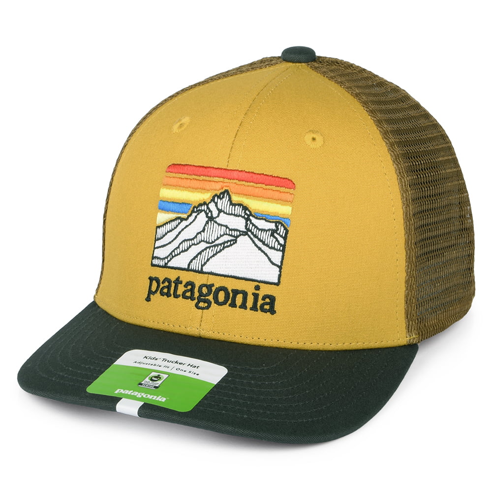 Gorra Trucker niños Line Logo Ridge de algodón orgánico de Patagonia - Trigo