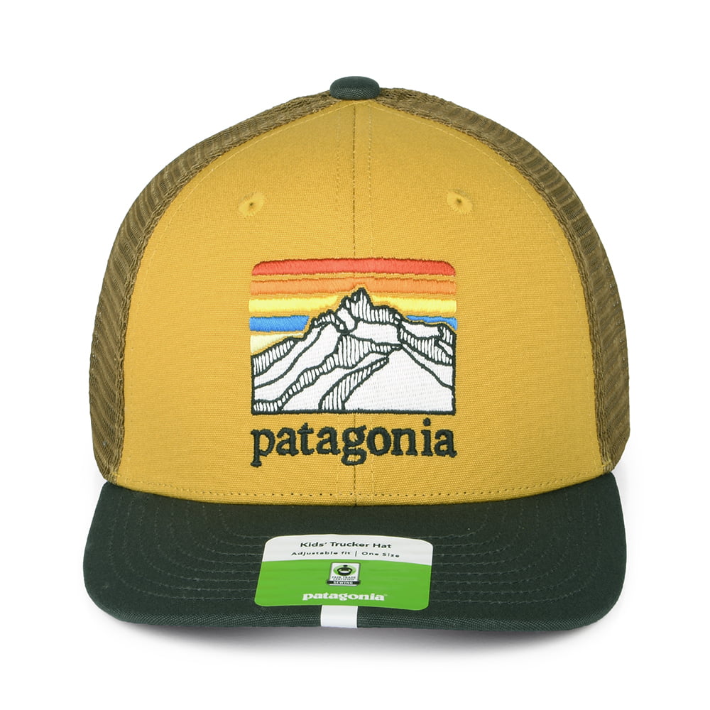 Gorra Trucker niños Line Logo Ridge de algodón orgánico de Patagonia - Trigo