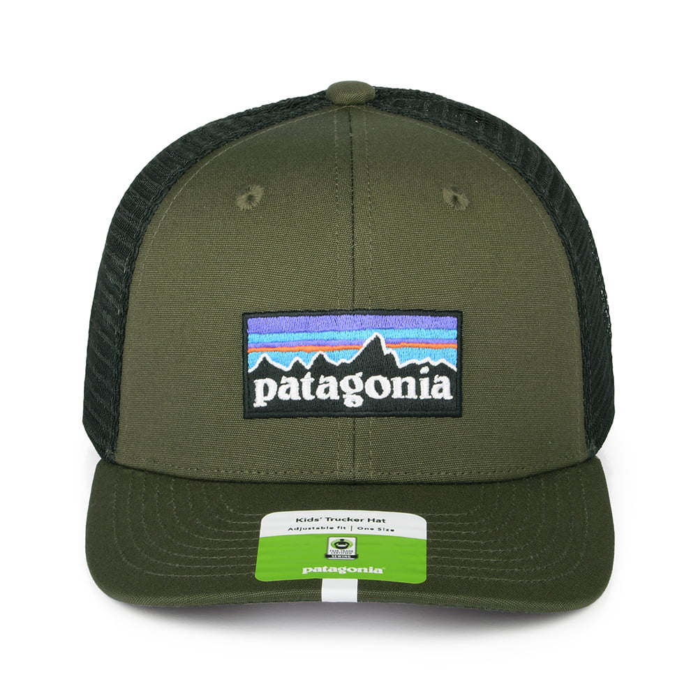 Gorra Trucker niños P-6 Logo de algodón orgánico de Patagonia - Verde
