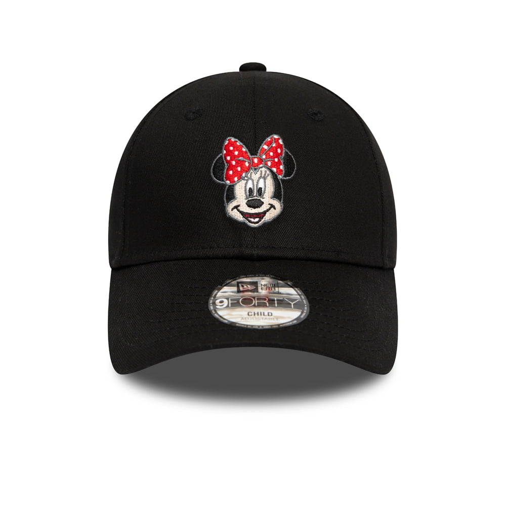 Gorra de béisbol niños 9FORTY Disney Character Face Minnie Mouse de New Era - Negro