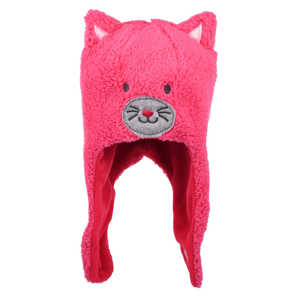 Gorro Beanie niñas Animal con orejeras de Scala - Rosa