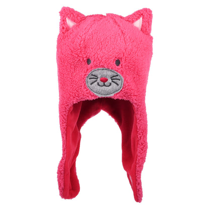 Gorro Beanie niñas Animal con orejeras de Scala - Rosa