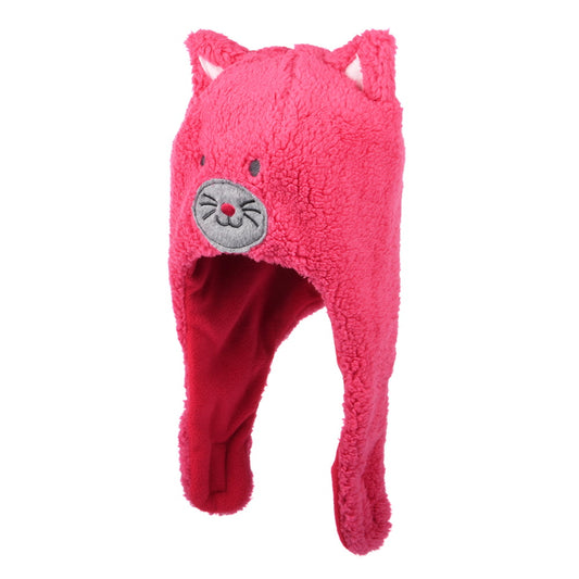 Gorro Beanie niñas Animal con orejeras de Scala - Rosa