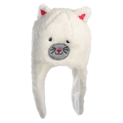 Gorro Beanie niñas Animal con orejeras de Scala - Blanco Marfil