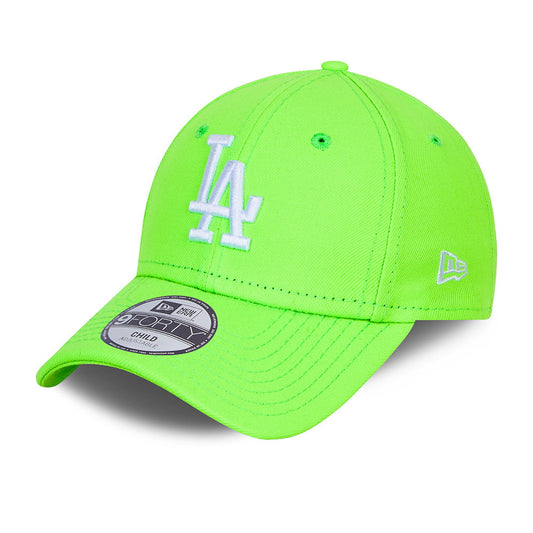 Gorra de béisbol niños 9FORTY MLB Neon Pack L.A. Dodgers de New Era - Verde Neon-Blanco