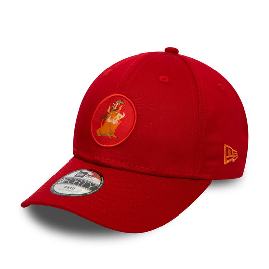 Gorra de béisbol niños 9FORTY Disney Lion King Logo Timon and Pumbaa de New Era - Escarlata