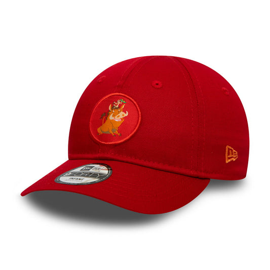 Gorra de béisbol bebé 9FORTY Disney Character Logo - Timon and Pumbaa de New Era - Escarlata