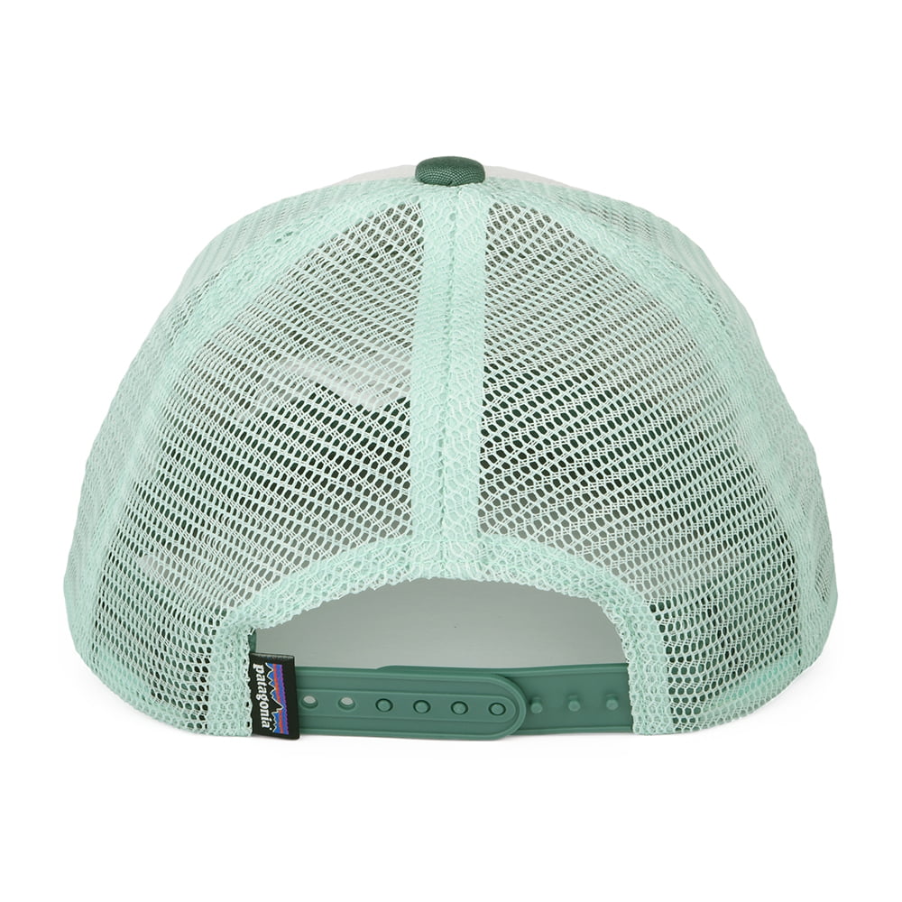Gorra Trucker niños Rambler de algodón orgánico de Patagonia - Blanco-Turquesa