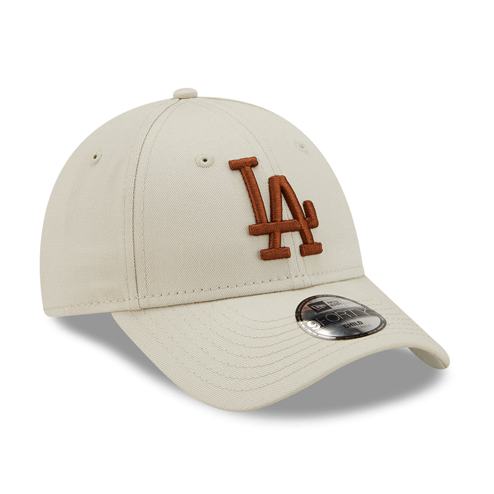 Gorra de béisbol niños 9FORTY MLB League Essential L.A. Dodgers de New Era - Piedra-Caramelo