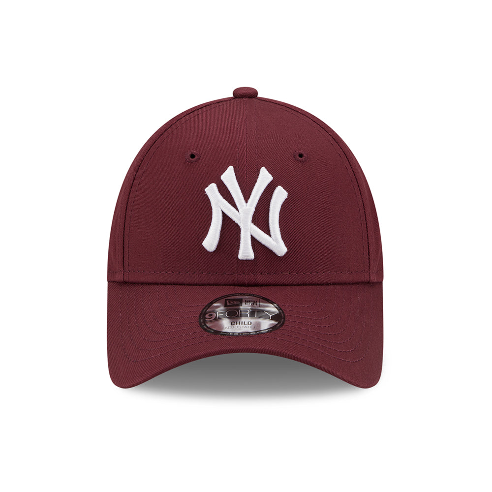 Gorra de béisbol niños 9FORTY MLB League Essential New York Yankees de New Era - Granate-Blanco