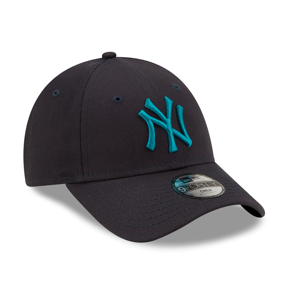 Gorra de béisbol niños 9FORTY MLB League Essential New York Yankees de New Era - Verde Azulado-Azul Verdoso