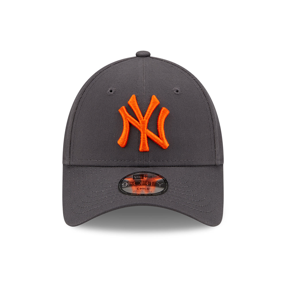 Gorra de béisbol niños 9FORTY MLB League Essential New York Yankees de New Era - Grafito-Naranja