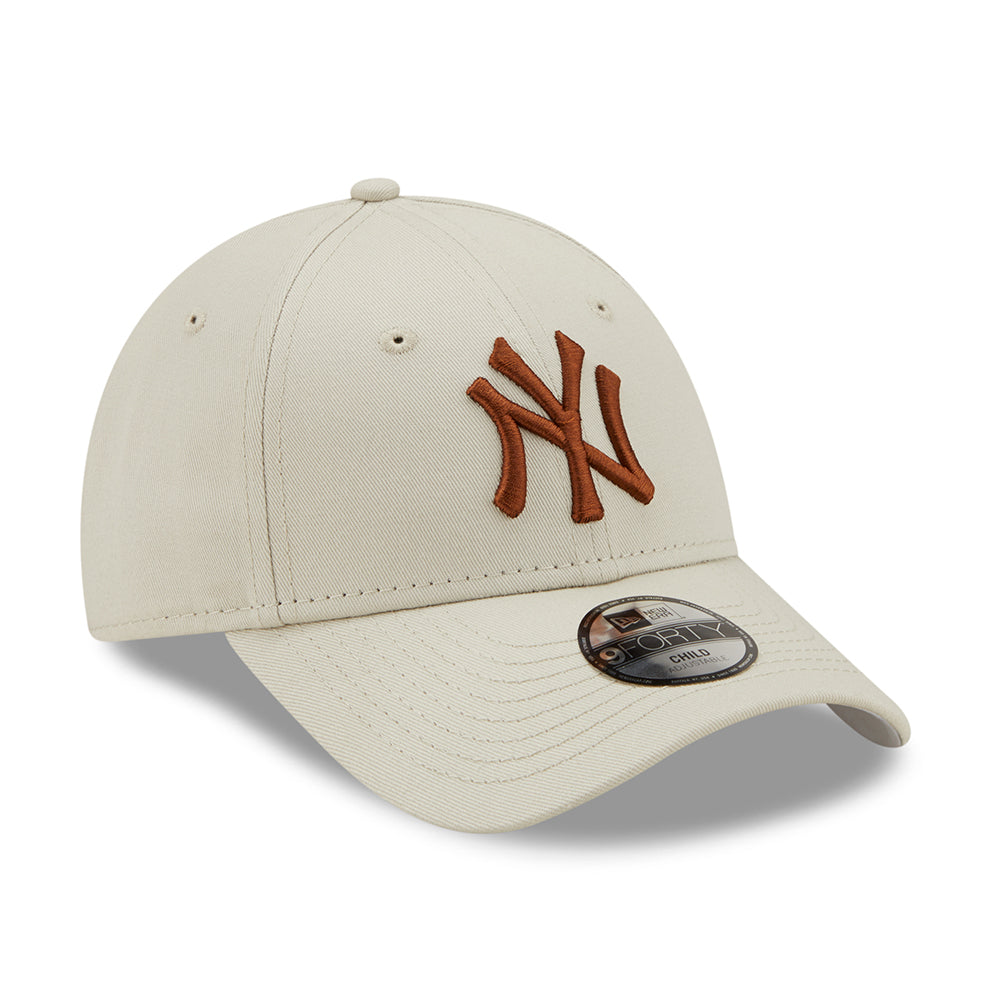 Gorra de béisbol niños 9FORTY MLB League Essential New York Yankees de New Era - Piedra-Caramelo