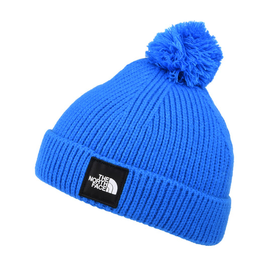 Gorro con pompón niños Littles Box Logo de The North Face - Azul