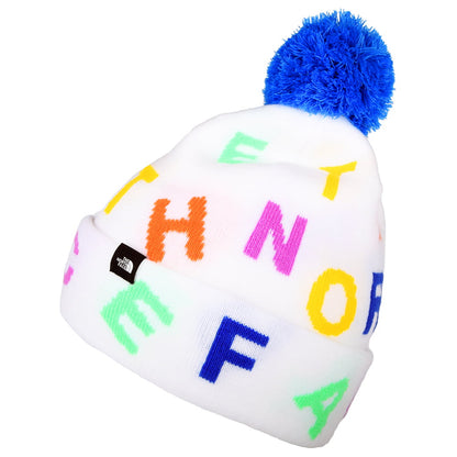 Gorro con pompón niños Ski Tuke de The North Face - Blanco-Multi