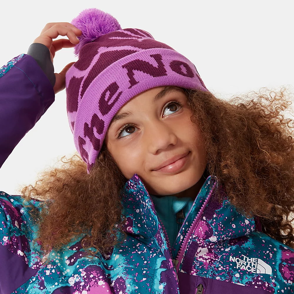 Gorro con pompón niños Ski Tuke de The North Face - Morado