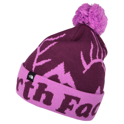 Gorro con pompón niños Ski Tuke de The North Face - Morado