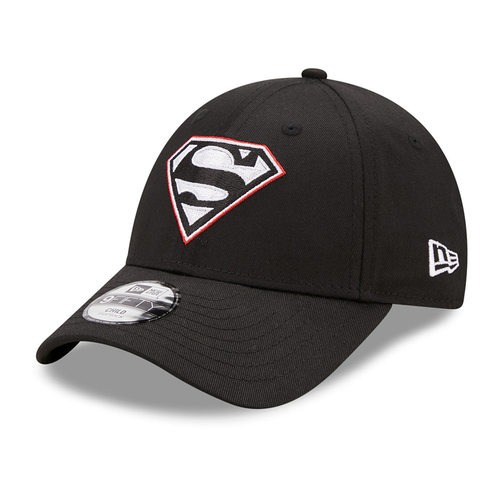 Gorra de béisbol niños 9FORTY Character Logo Superman de New Era - Negro