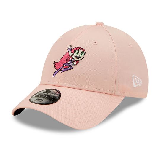 Gorra de béisbol niños 9FORTY Titan Character Teen Titan Star Fire de New Era - Rosa Claro