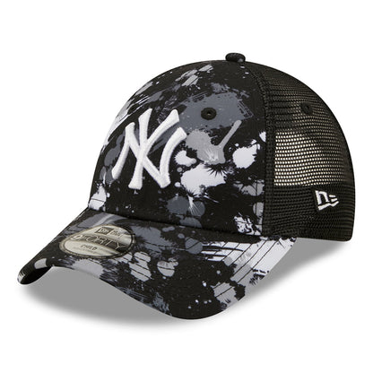 Gorra Trucker niños 9FORTY MLB Print New York Yankees de New Era - Negro-Blanco