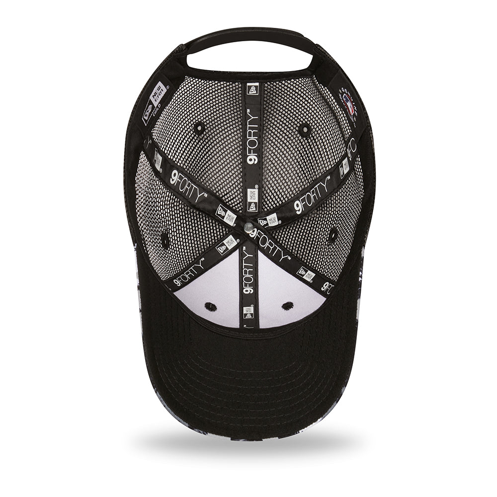 Gorra Trucker niños 9FORTY MLB Print New York Yankees de New Era - Azul Marino-Blanco