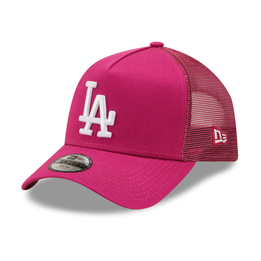 Gorra Trucker niños 9FORTY A-Frame MLB Tonal Mesh L.A. Dodgers de New Era - Rosa
