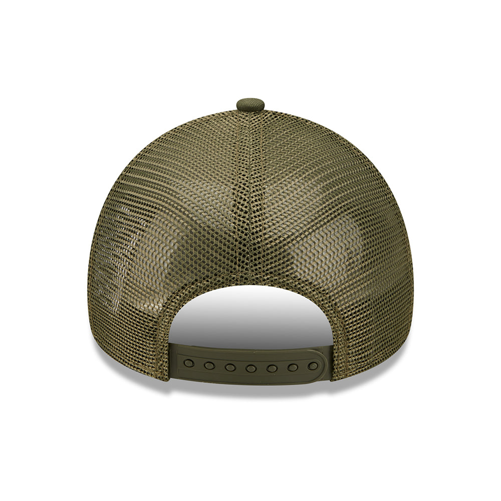 Gorra Trucker niños 9FORTY A-Frame MLB Tonal Mesh New York Yankees de New Era - Verde Oliva