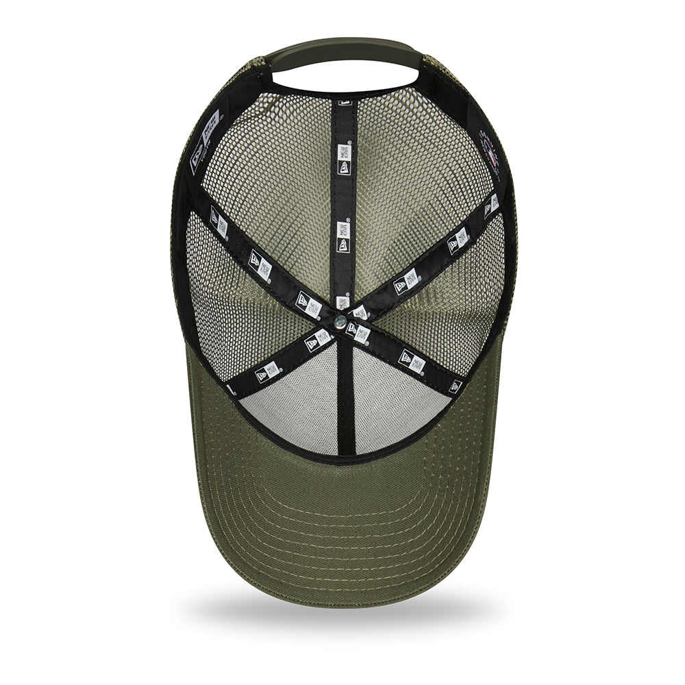 Gorra Trucker niños 9FORTY A-Frame MLB Tonal Mesh New York Yankees de New Era - Verde Oliva