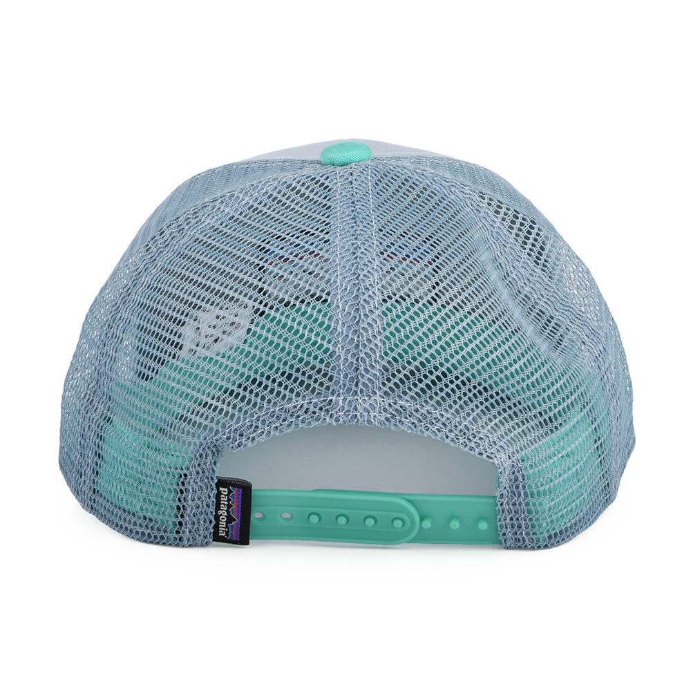 Gorra Trucker niños P-6 Logo de algodón orgánico de Patagonia - Azul Claro-Turquesa