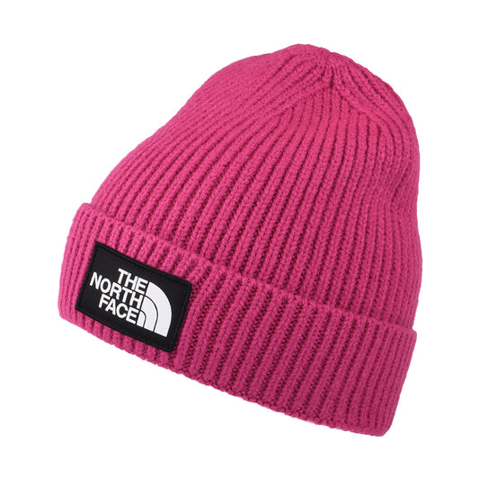 Gorro Beanie niños TNF Box Logo con vuelta de The North Face - Fucsia