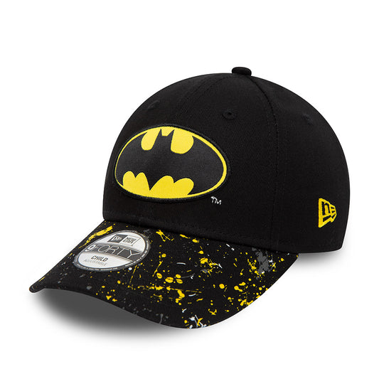 Gorra de béisbol niños 9FORTY Paint Splat Batman de New Era - Negro
