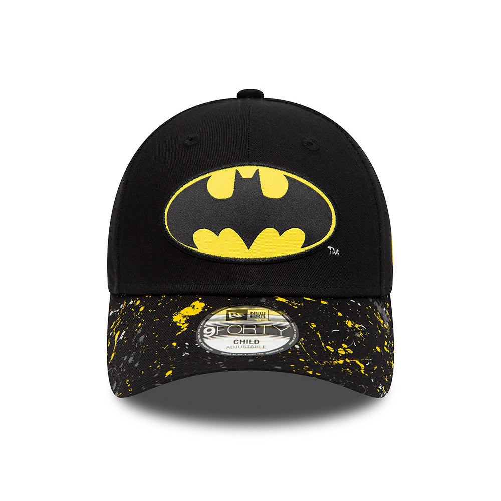 Gorra de béisbol niños 9FORTY Paint Splat Batman de New Era - Negro