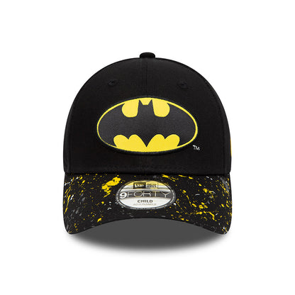 Gorra de béisbol niños 9FORTY Paint Splat Batman de New Era - Negro