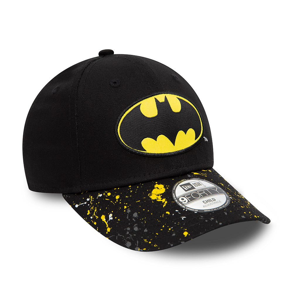 Gorra de béisbol niños 9FORTY Paint Splat Batman de New Era - Negro